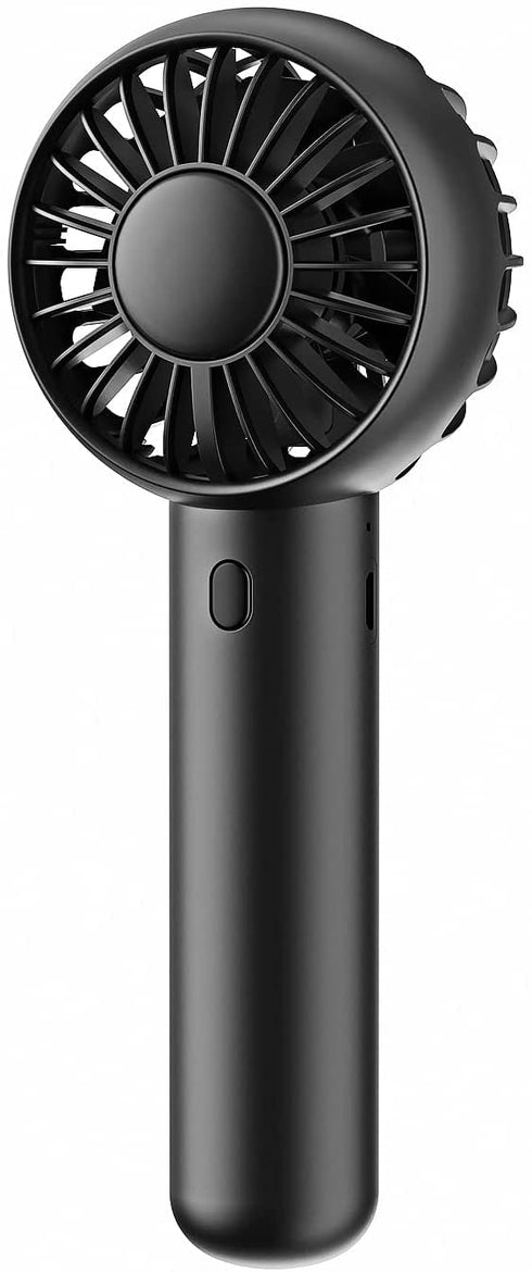 Mini Portable Fan, Powerful Hand Fan Cute Design 3 Speed Personal Small Desk Fan with Base, Lightweight Rechargeable USB Handheld Fan