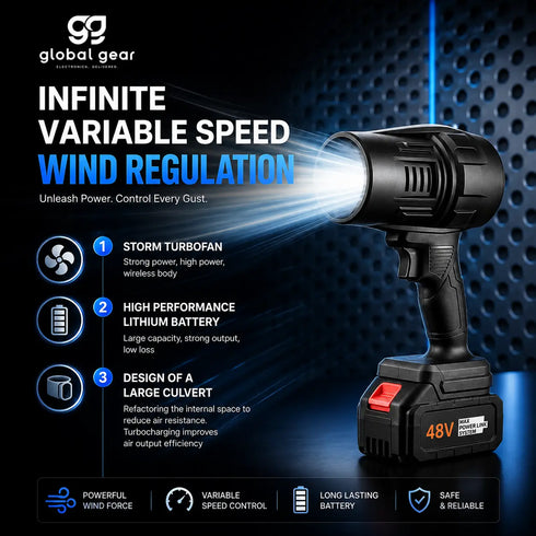 AirForce Turbo Leaf Blower | Cordless Air Blower | Car Dryer 35000 RPM