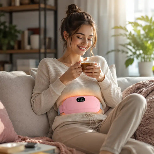 Period Cramp Relief Massager with Heating Pad | Instant Comfort for Menstrual & Back Pain