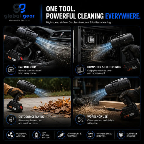 AirForce Turbo Leaf Blower | Cordless Air Blower | Car Dryer 35000 RPM